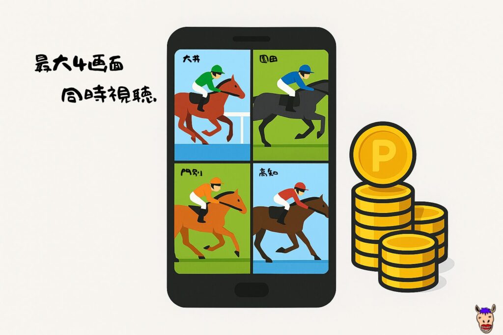 最大4画面同時視聴