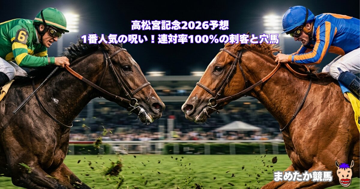 高松宮記念2026予想｜1番人気の呪い！連対率100%の刺客と穴馬