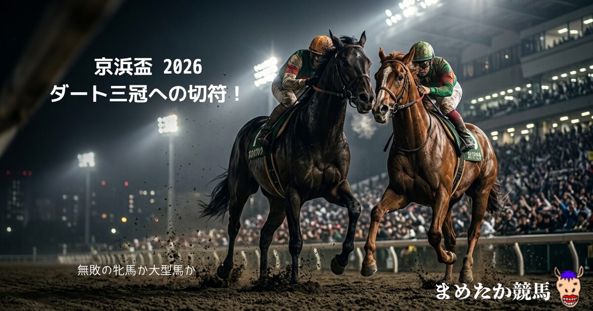 京浜盃2026予想｜ダート三冠への切符！無敗の牝馬か大型馬か