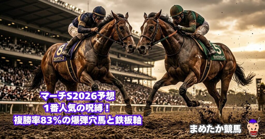 マーチS2026予想｜1番人気の呪縛！複勝率83%の爆弾穴馬と鉄板軸