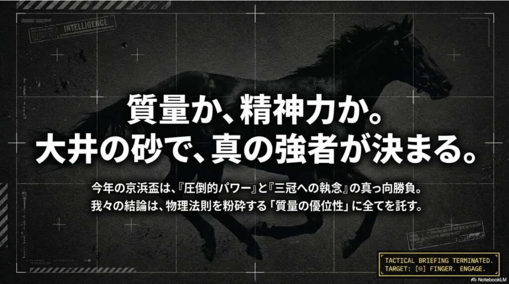 京浜盃まとめ
圧倒的なパワーの優位性