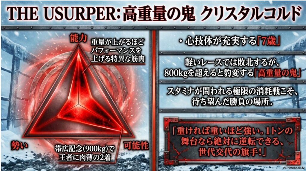高重量の鬼
クリスタルコルド