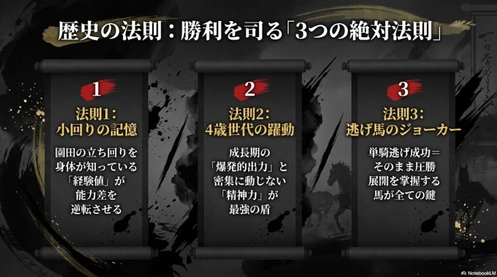 兵庫女王盃を制するための3つの絶対法則 法則1は小回りの立ち回り経験 法則2は古馬を凌駕する4歳世代のエンジン出力 法則3は単騎逃げによるジョーカーの存在が展開の鍵を握ることを要約