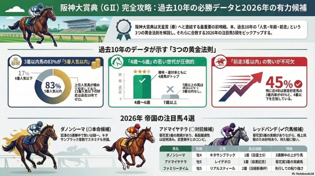 2026阪神大賞典
過去10年データと有力馬
