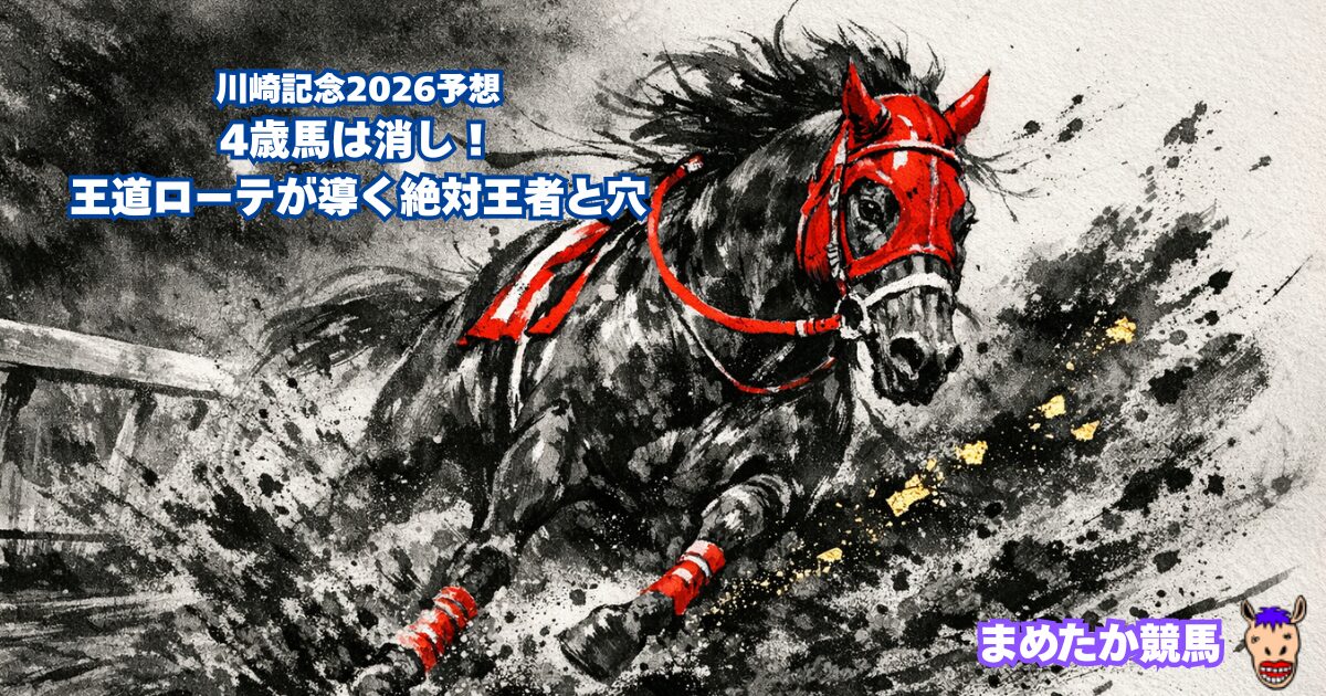 川崎記念2026予想|4歳馬は消し!王道ローテが導く絶対王者と穴