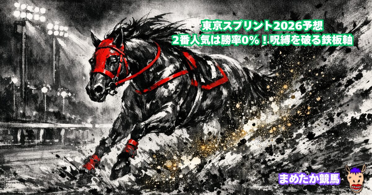 東京スプリント2026予想｜2番人気は勝率0%！呪縛を破る鉄板軸