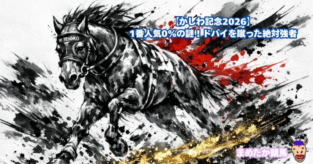 【かしわ記念2026】1番人気0%の謎！ドバイを蹴った絶対強者