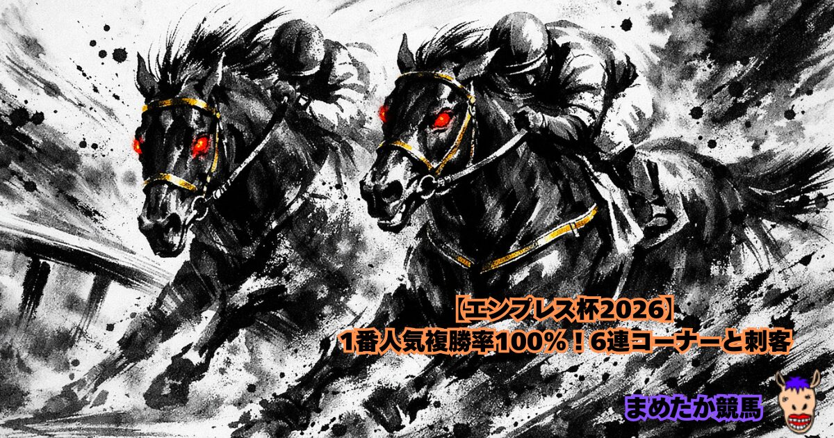 【エンプレス杯2026】1番人気複勝率100%！6連コーナーと刺客