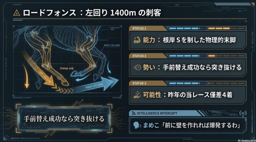 2026年 かしわ記念 連下 △ ロードフォンス が 左回り の 直線 で 鋭い 末脚 を 爆発 させる 瞬間 物理 的 な 手前 替え の 成功 を 予感 させる 根岸 ステークス 覇者 の 走行 シーン