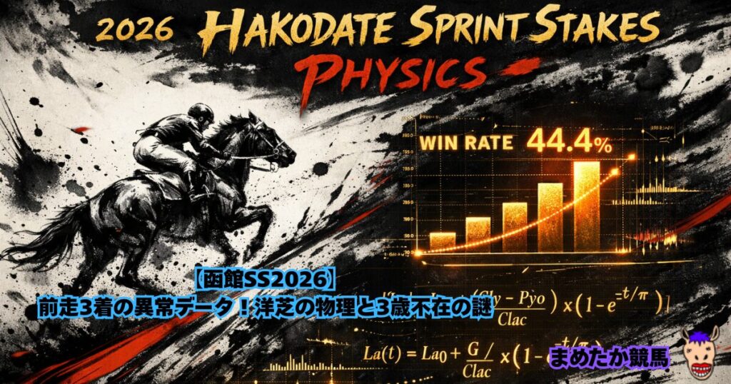 【函館SS26】前走3着の異常データ！洋芝の物理と3歳不在の謎