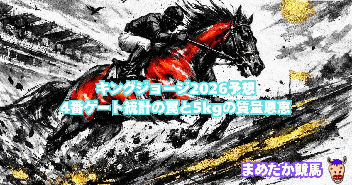 キングジョージ2026予想｜4番ゲート統計の罠と5kgの質量恩恵