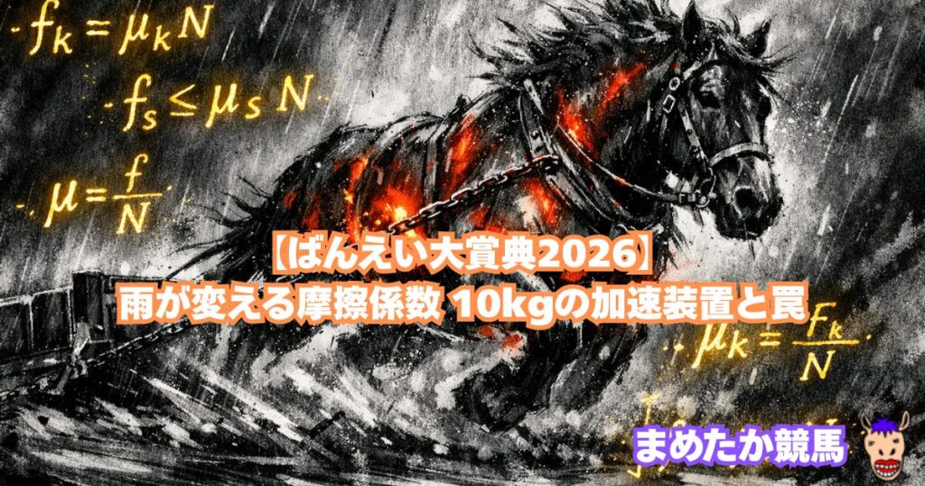 【ばんえい大賞典2026】雨が変える摩擦係数 10kgの加速装置と罠