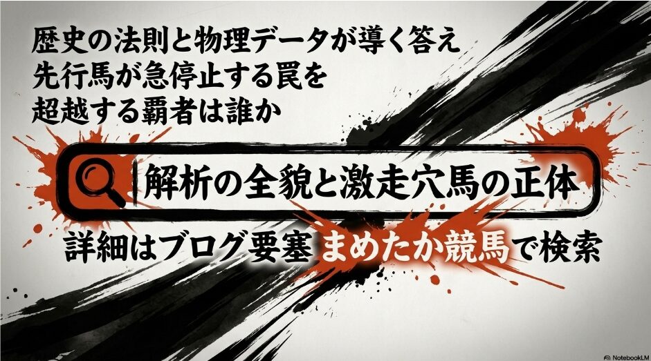 最終 誘導 歴史の 法則と 物理データが 導く 答え 2026年 みちのくを 制する 覇者は 誰か 詳細は ブログ要塞 まめたか競馬で 検索