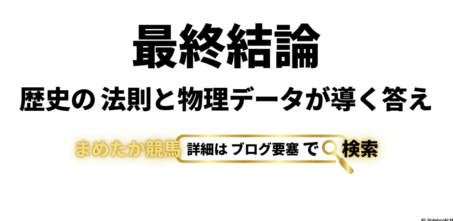 （最終結論）： 筆致が　円を描く　ウロボロス構造　「詳細は ブログ要塞 まめたか競馬 で 検索」の　巨大な文字による　指名検索誘導
