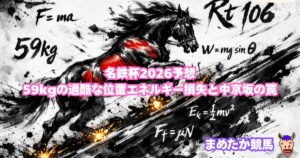名鉄杯2026予想｜59kgの過酷な位置エネルギー損失と中京坂の罠