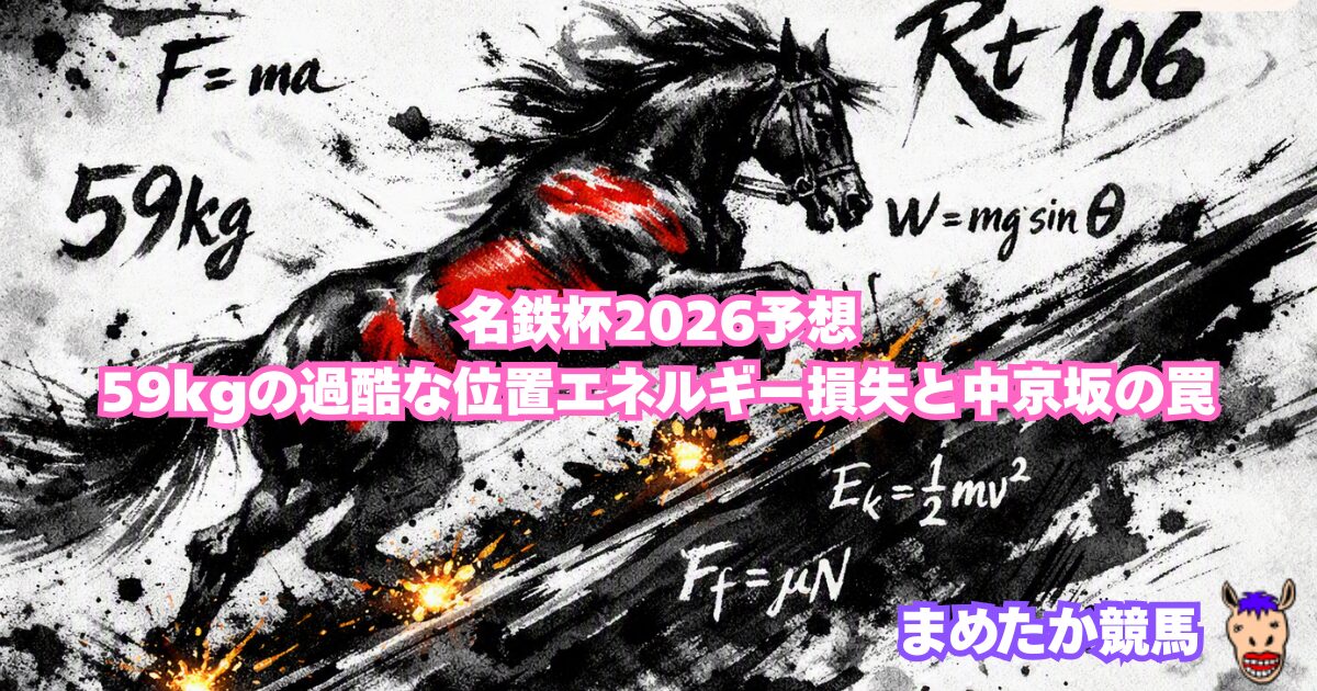 名鉄杯2026予想｜59kgの過酷な位置エネルギー損失と中京坂の罠