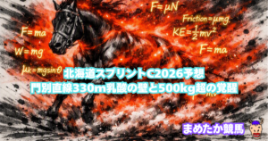 北海道スプリントC2026予想|門別直線330m乳酸の壁と500kg超の覚醒