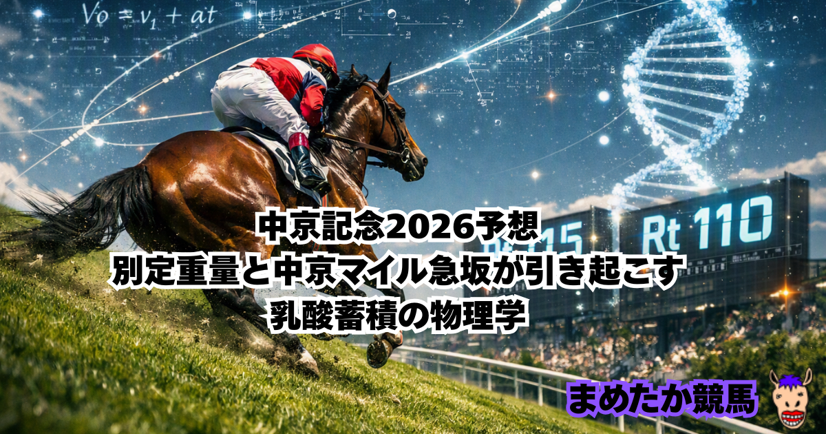 中京記念2026予想｜別定重量と中京マイル急坂が引き起こす乳酸蓄積の物理学