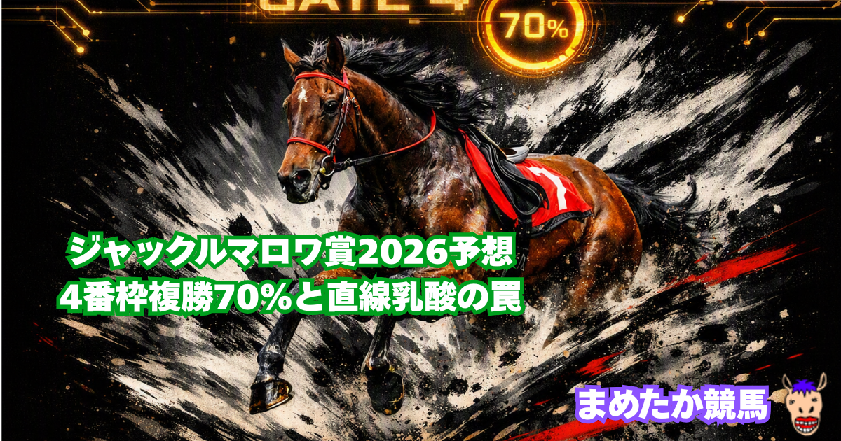 ジャックルマロワ賞2026予想｜4番枠複勝70%と直線乳酸の罠