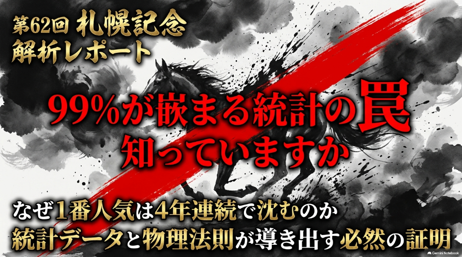 99% が 勘違い している 統計 の 罠 と 1番人気 自滅 の 物理的 根拠 を 提示 する 表紙