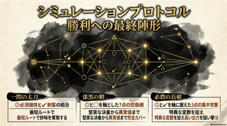 帝国の 買い目 プロトコル 【一閃の太刀】【漆黒の鞘】【必殺の長槍】 の 構成 案