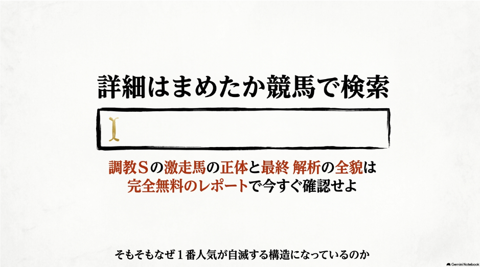 ウロボロス 構造 による 冒頭 への 誘導 と 「まめたか競馬」 指名 検索 の 指示