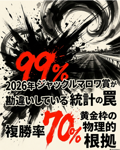 2026年ジャックルマロワ賞予想 99%が勘違いしている統計の罠 複勝率70%を叩き出す4番ゲートの物理的根拠を解析するタイトル画面
