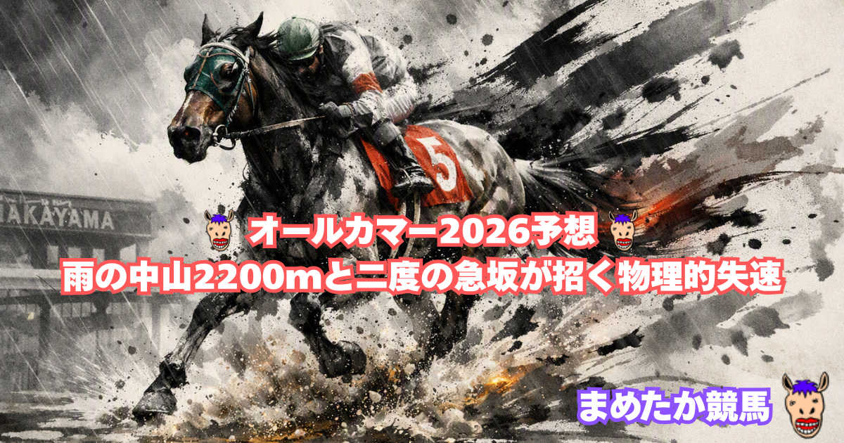 オールカマー2026予想｜雨の中山2200mと二度の急坂が招く物理的失速