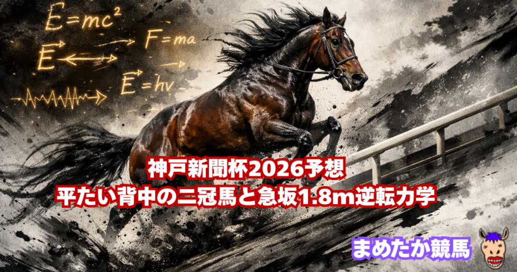 神戸新聞杯2026予想｜平たい背中の二冠馬と急坂1.8mの逆転力学