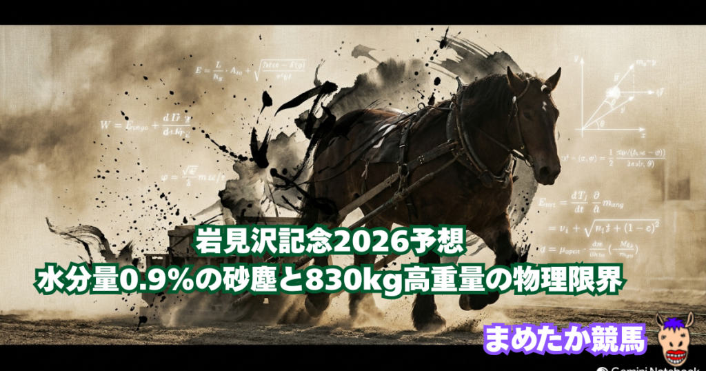 岩見沢記念2026予想｜水分量0.9%の砂塵と830kg高重量の物理限界