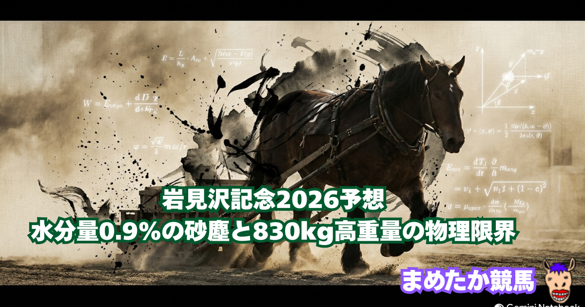 岩見沢記念2026予想｜水分量0.9%の砂塵と830kg高重量の物理限界