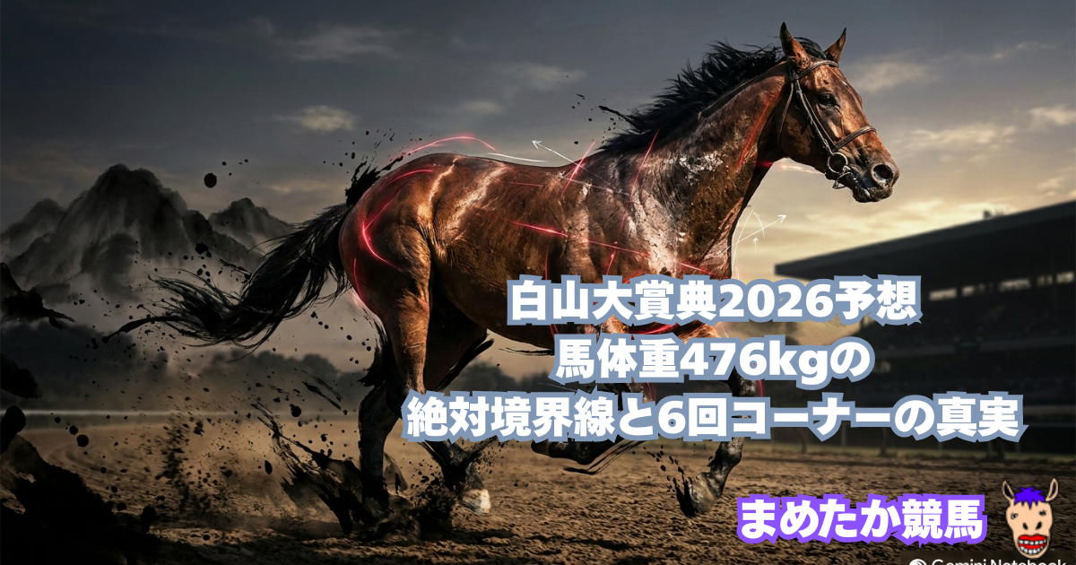 白山大賞典2026予想｜馬体重476kgの絶対境界線と6回コーナーの真実