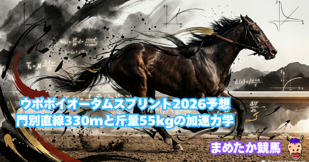 ウポポイオータムスプリント2026予想｜門別直線330mと斤量55kgの加速力学