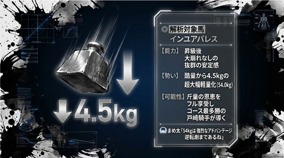 ◯ インユアパレス 斤量54kgへ4.5kg超大幅軽量化 サマーチャンピオン2着 黒船賞3着 当レース最多3勝の戸崎圭太騎手