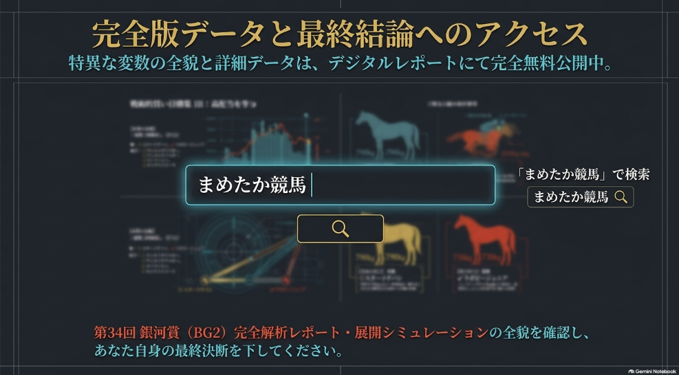 【スライド15】クロージング
見出し:ばんえい十勝の力学分析『まめたか競馬』
本文・説明:ご精読ありがとうございました。当日の馬場水分変更や最終仕上がりデータはブログ『まめたか競馬』にて更新中。