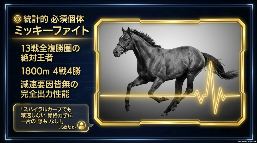 本命◎ミッキーファイト（1800m戦4戦4勝の絶対王者）