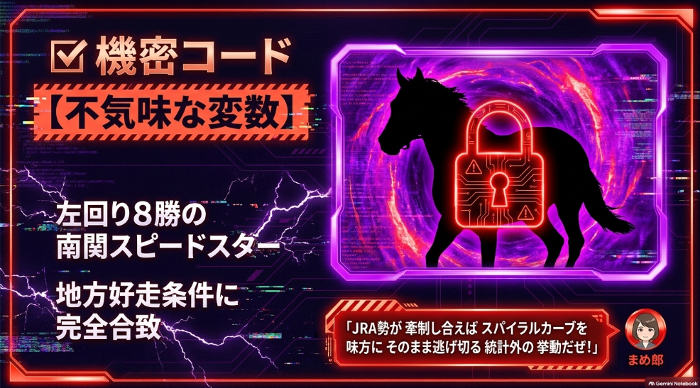 ✔︎ベアバッキューン（南関重賞4勝の逃げ馬）