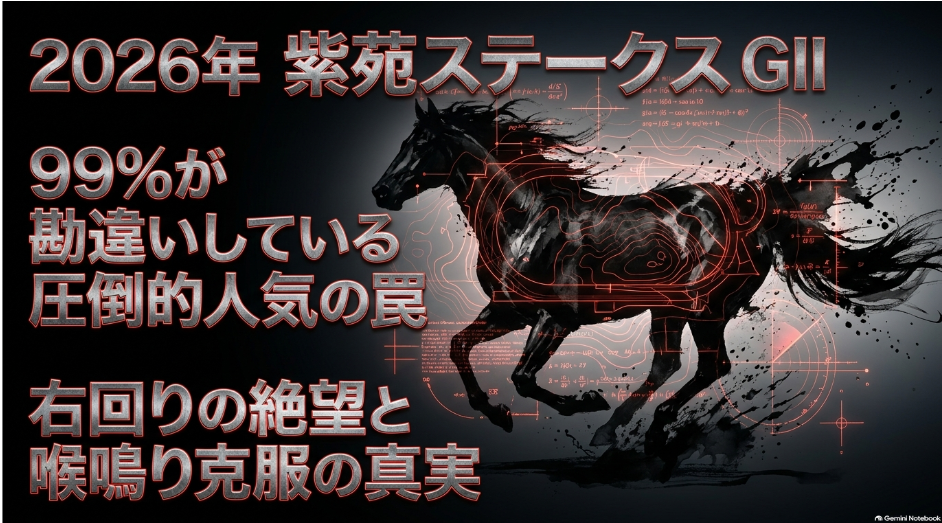 【大見出し】 2026年紫苑S 99%が勘違いしている統計の罠
【小見出し】 圧倒的1番人気ドリームコアに潜む右回りの死角と 喉鳴り克服リアライズルミナス復活の真実
【本陣テキスト】 競馬を ギャンブル ではなく 物理現象の 芸術 として 捉える まめたか競馬が 贈る 限界突破の 統計シミュレーション
