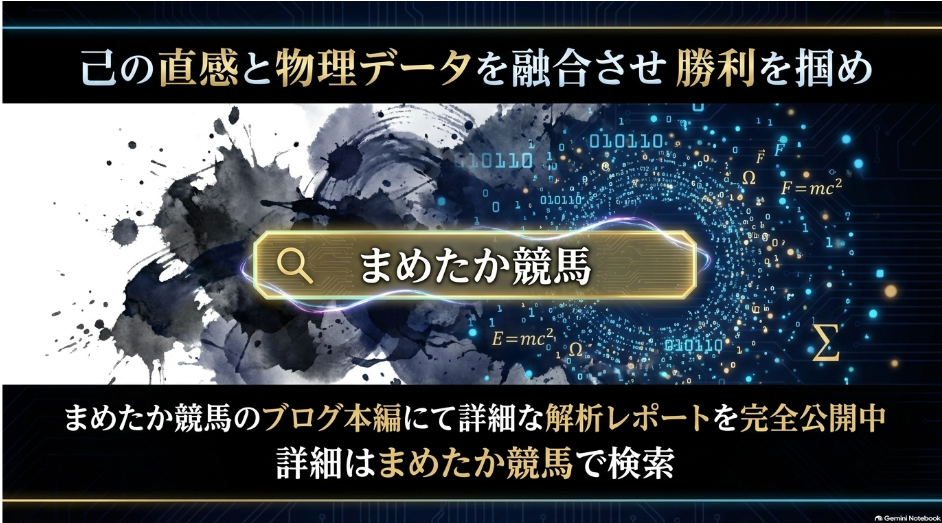 まめたか競馬の 独自ブランドロゴと キャラクター吹き出しによる 直感的な 解説図