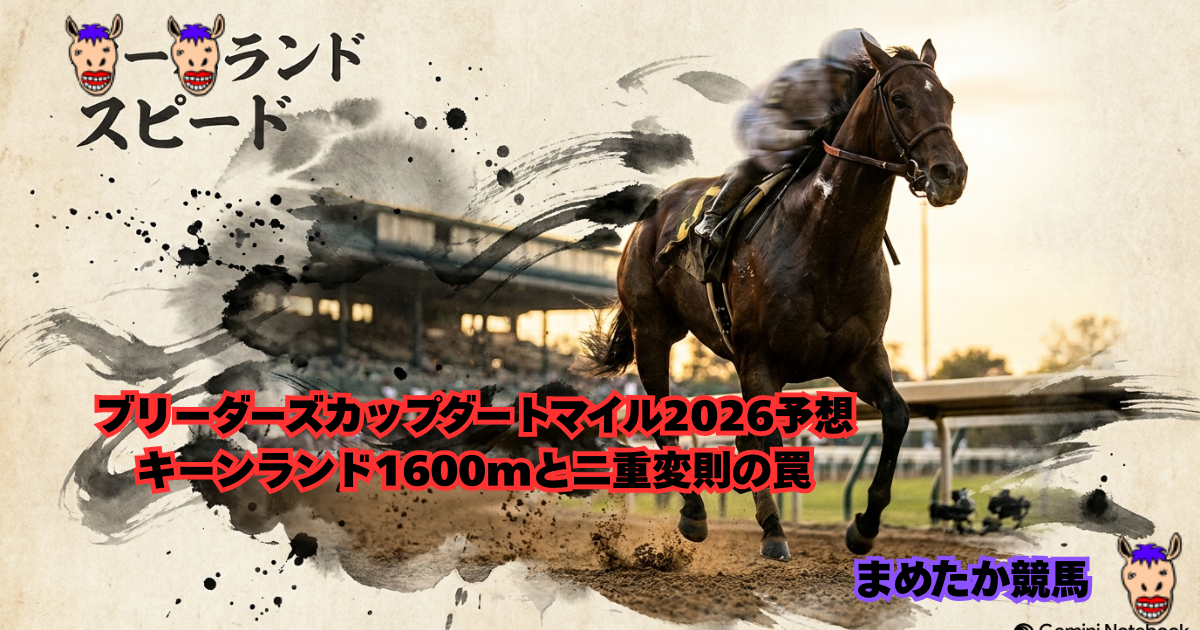 ブリーダーズカップダートマイル2026予想｜キーンランド1600mと二重変則の罠