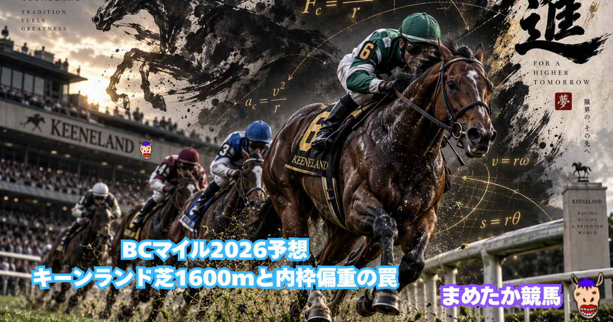 ブリーダーズカップマイル2026予想｜キーンランド芝1600mと内枠偏重の罠