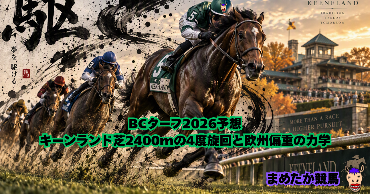 ブリーダーズカップターフ2026予想｜キーンランド芝2400mの4度旋回と欧州偏重の力学