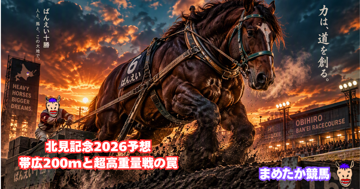 北見記念2026予想｜帯広200mと超高重量戦の罠