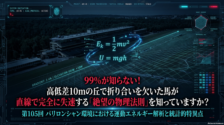 凱旋門賞2026予想スライド「高低差10mとダリズ連覇の罠」表紙画像