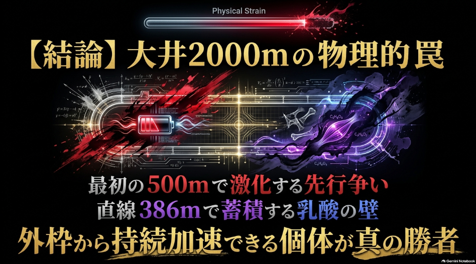 戦場の罠 大井2000m外回り スタートから1角まで約500mの先行激戦 直線386mで乳酸が蓄積し前崩れ不可避 直近6年内枠1-5番3着内率6.7%の物理的絶望