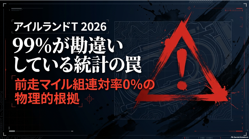 アイルランドトロフィー2026予想スライド表紙 東京芝1800mと女王の罠 前走マイル組連対率0%のデータと最終結論