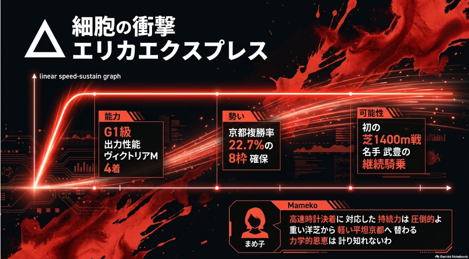 スワンステークス2026連下候補エリカエクスプレス 8枠18番 秋華賞2着G1級の持続力 初の芝1400m電撃参戦 武豊騎手スライド