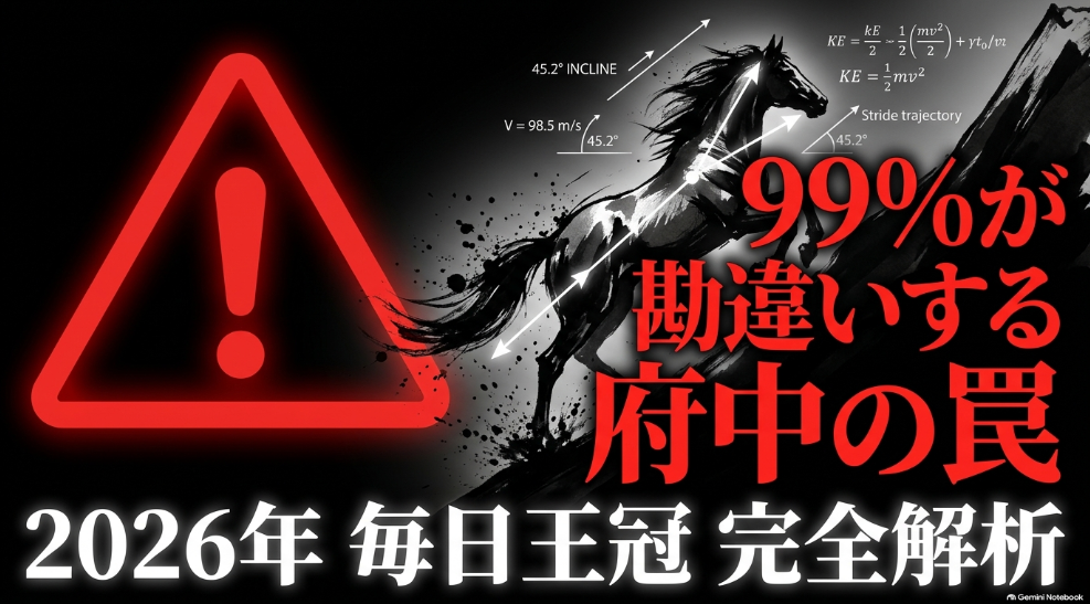 毎日王冠2026予想表紙スライド 直線525mと先行優位の罠 1番人気信頼度90%の真実